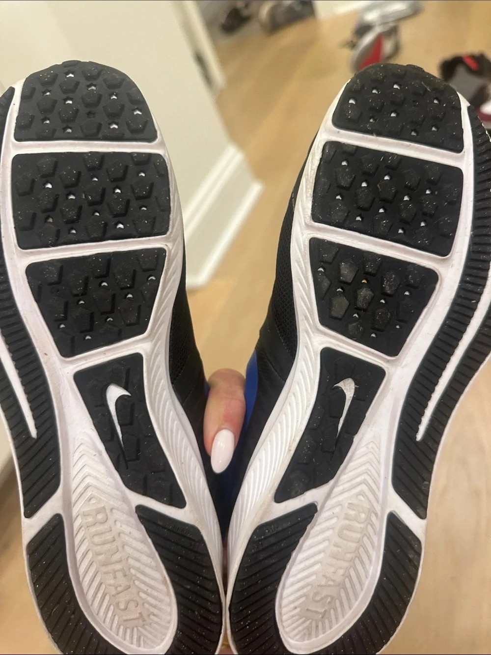 Nike Kids Black and Blue Velcro Sneaker